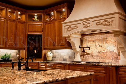 Marie Antoinette Custom Stone Range Hood